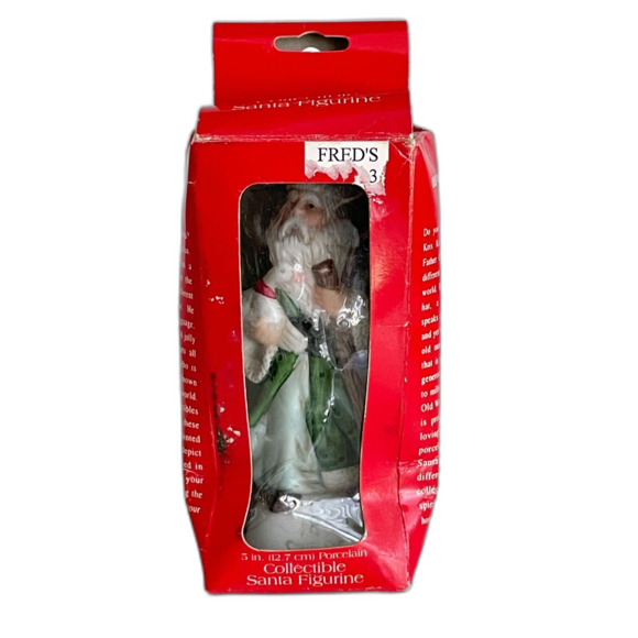 Vintage 1980s Porcelain Old World Sweden Santa Collectible Figurine with Box 5" - Picture 8 of 11
